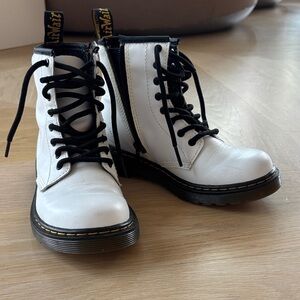 Dr. Martens Kids White and Black Boots